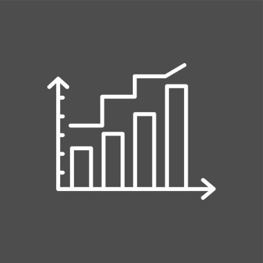 Enflasyon Grafik simgesi, vektör illüstrasyonu basit tasarım