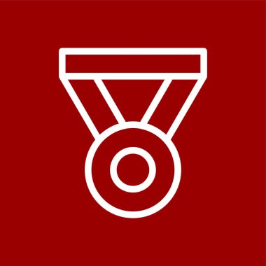 Madalya simgesi, vektör illüstrasyonu basit tasarım