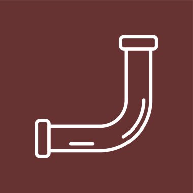 Boru simgesi, vektör illüstrasyonu basit tasarım