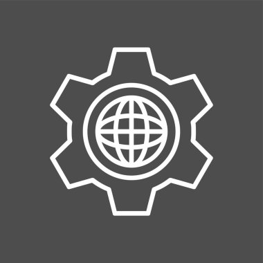 Cogwheel simgesi, vektör illüstrasyonu basit tasarım