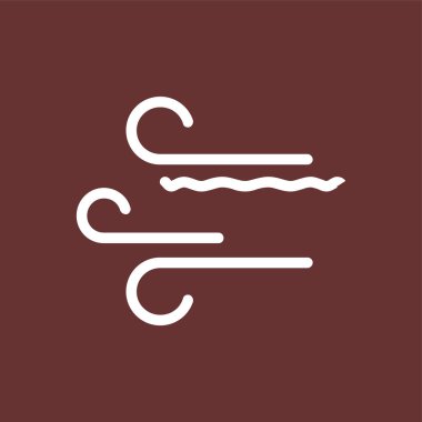 Rüzgar simgesi, vektör illüstrasyonu basit tasarım