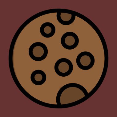 Kurabiye simgesi, vektör illüstrasyonu basit tasarım