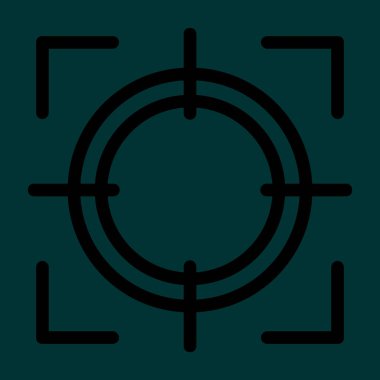 odak simgesi, vektör illüstrasyonu basit tasarım