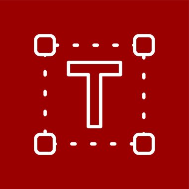 metin simgesi, vektör illüstrasyonu basit tasarım