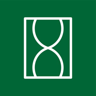 Kum saati simgesi, vektör illüstrasyonu basit tasarım