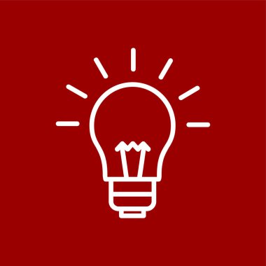 ampul simgesi, vektör illüstrasyonu basit tasarım