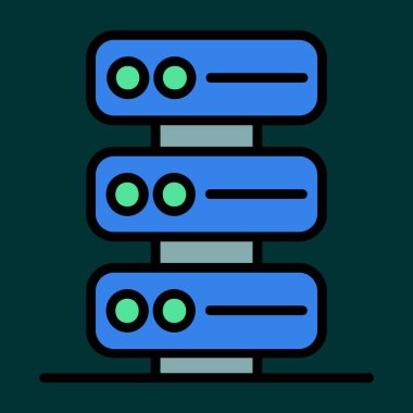sunucu simgesi, vektör illüstrasyonu basit tasarım