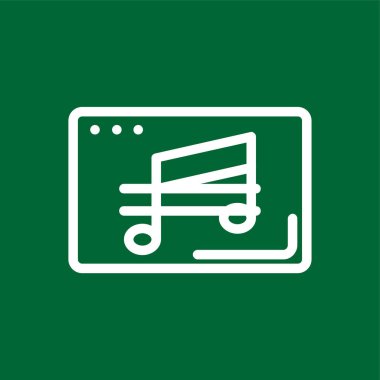 müzik simgesi, vektör illüstrasyonu basit tasarım