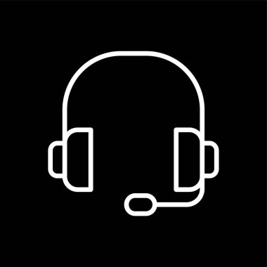 Ses Kulaklığı simgesi, vektör illüstrasyonu basit tasarım