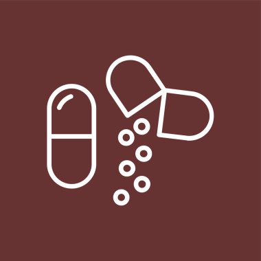 kapsül simgesi, vektör illüstrasyonu basit tasarım