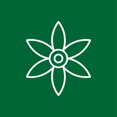 Borage simgesi, vektör illüstrasyonu basit tasarım