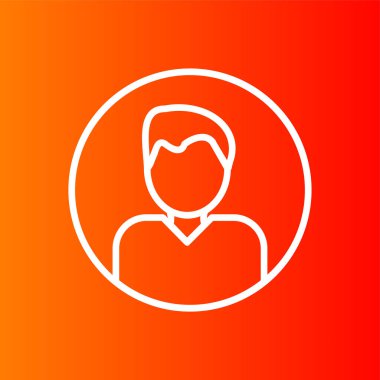 Profile icon, vector illustration simple design