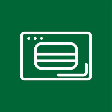 Kart simgesi, vektör illüstrasyonu basit tasarım