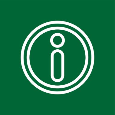 Bilgi simgesi, vektör illüstrasyonu basit tasarım