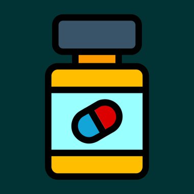 tıp simgesi, vektör illüstrasyonu basit tasarım