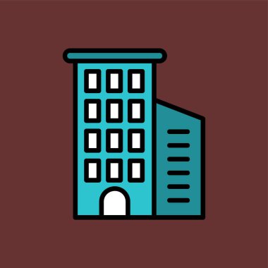 bina simgesi, vektör illüstrasyonu basit tasarım