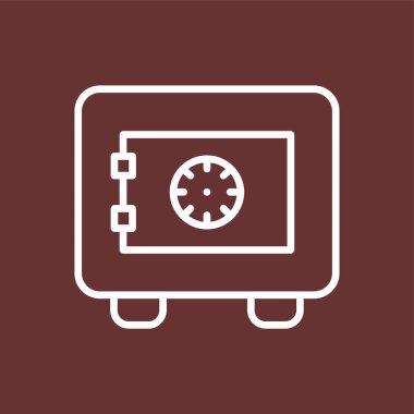 Güvenlik Kutusu simgesi, vektör illüstrasyonu basit tasarım