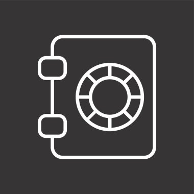 Güvenli simge, vektör illüstrasyonu basit tasarım