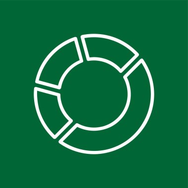 Pasta çizelgesi simgesi, vektör illüstrasyonu basit tasarım