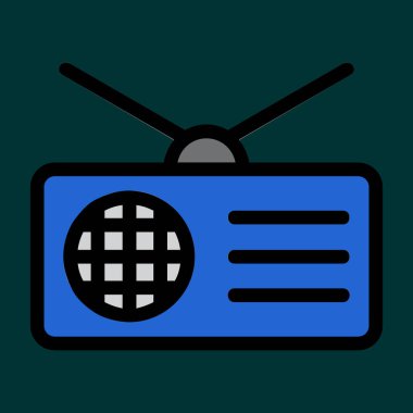 radyo simgesi, vektör illüstrasyonu basit tasarım