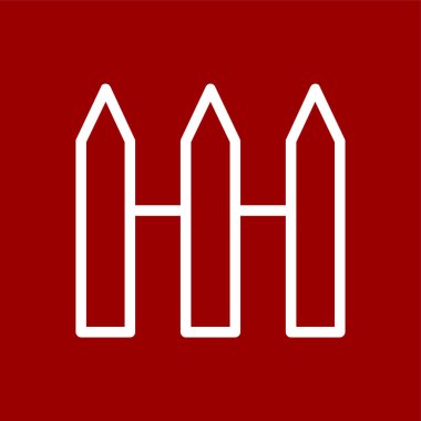 çit simgesi, vektör illüstrasyonu basit tasarım