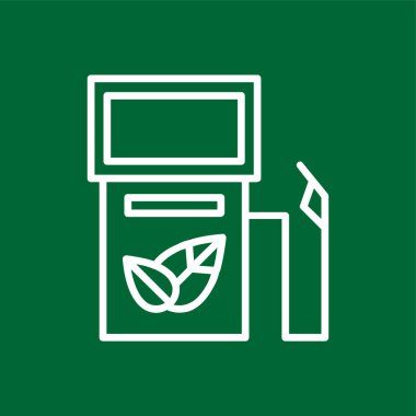 Biyoyakıt simgesi, vektör illüstrasyonu basit tasarım