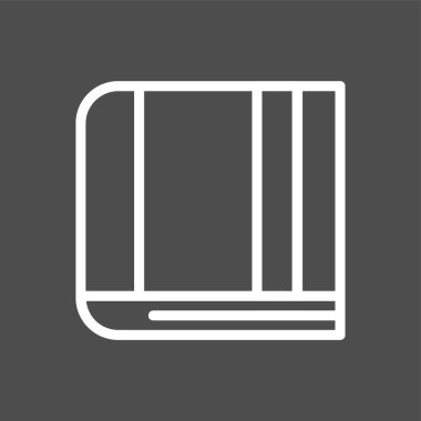 Kitap simgesi, vektör illüstrasyonu basit tasarım