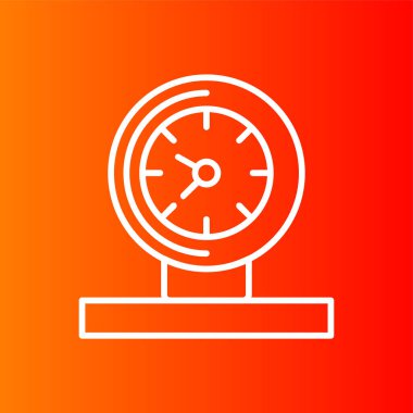 Basınç Ölçeği simgesi, vektör illüstrasyonu basit tasarım