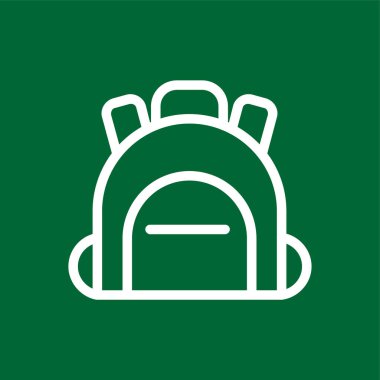 sırt çantası simgesi, vektör illüstrasyonu basit tasarım