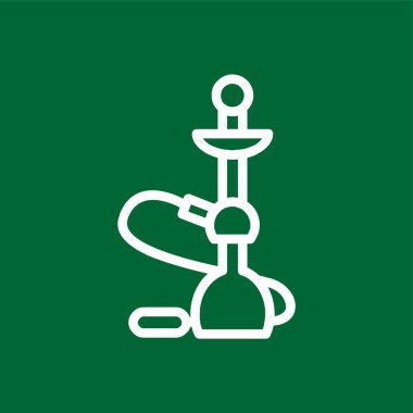 Nargile simgesi, vektör çizimi basit tasarım