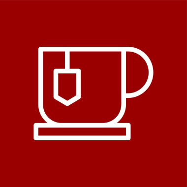 Çay simgesi, vektör illüstrasyonu basit tasarım