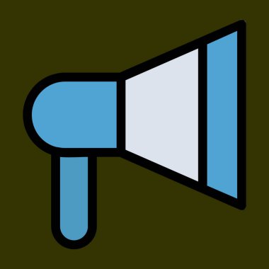 megafon simgesi, vektör illüstrasyonu basit tasarım