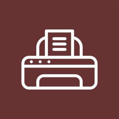 yazıcı simgesi, vektör illüstrasyonu basit tasarım