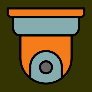 cctv simgesi, vektör illüstrasyonu basit tasarım