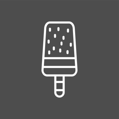 Popsicle simgesi, vektör illüstrasyonu basit tasarım