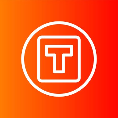 metin simgesi, vektör illüstrasyonu basit tasarım