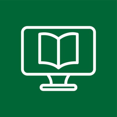 Çevrimiçi Eğitim simgesi, vektör illüstrasyonu basit tasarım