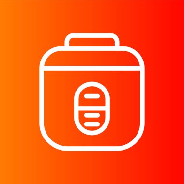 Rice Cooker simgesi, vektör illüstrasyonu basit tasarım