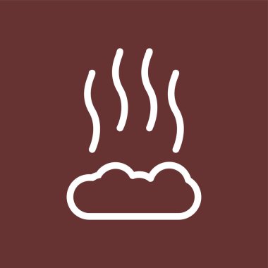 Duman simgesi, vektör illüstrasyonu basit tasarım