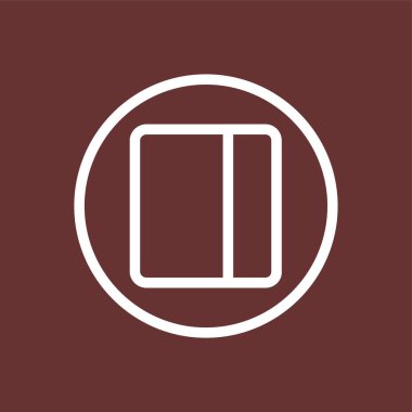 Sağ Kenarlık simgesi, vektör illüstrasyonu basit tasarım