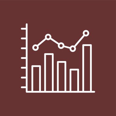 çubuk grafik simgesi, vektör illüstrasyonu basit tasarım