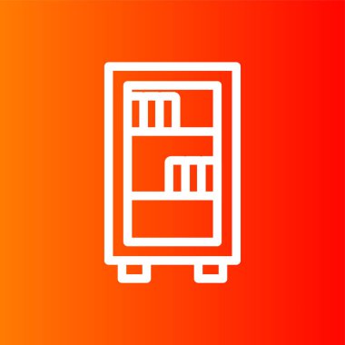 kitaplık simgesi, vektör illüstrasyonu basit tasarım