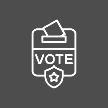 Oy Kutusu simgesi, vektör illüstrasyonu basit tasarım