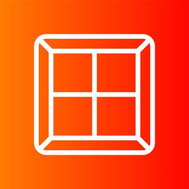 pencere simgesi, vektör illüstrasyonu basit tasarım