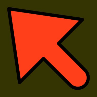 Fare İmleci simgesi, vektör illüstrasyonu basit tasarım