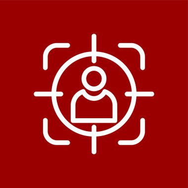 Hedef Seyirci simgesi, vektör illüstrasyonu basit tasarım