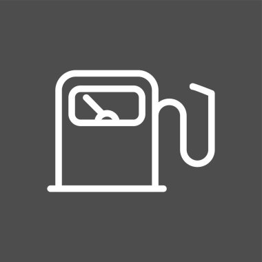 benzin istasyonu simgesi, vektör illüstrasyonu basit tasarım