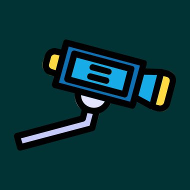 cctv simgesi, vektör illüstrasyonu basit tasarım