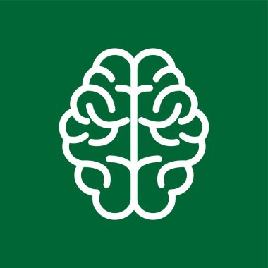 Beyin simgesi, vektör illüstrasyonu basit tasarım