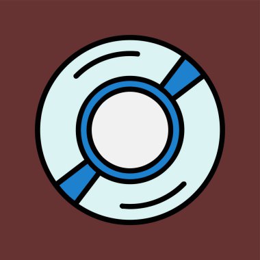 Sıkıştırılmış Disk simgesi, vektör illüstrasyonu basit tasarım